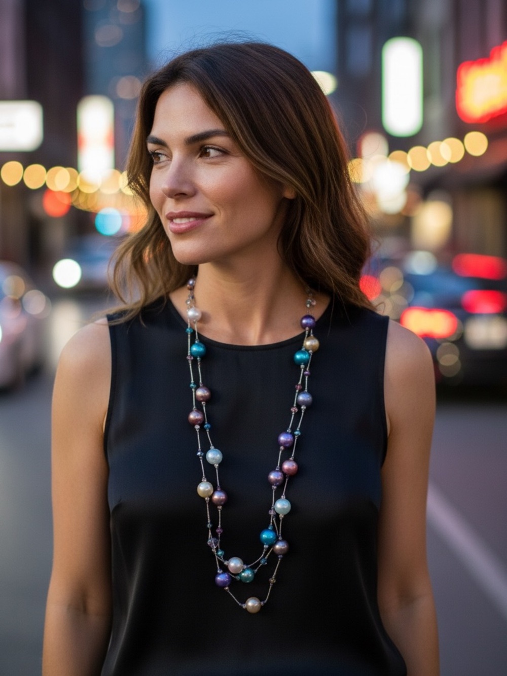 Turkish Handmade Glass Bead Necklace Long 62” | Pearls of Majorca